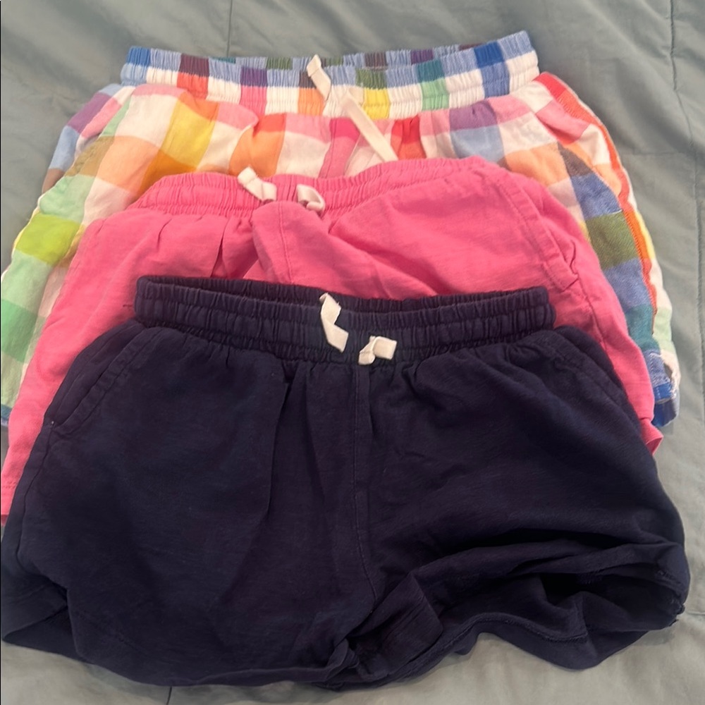 3 pack- Primary Pink and Blue and Madras Casual Shorts